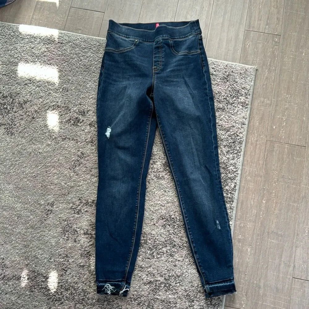 Spanx Women’s Blue Denim Skinny Jeggings Jeans Crop Ankle Pants Sz S